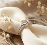 Anoree Twin Heart Sparkle Adjustable Ring