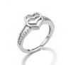Anoree Twin Heart Sparkle Adjustable Ring