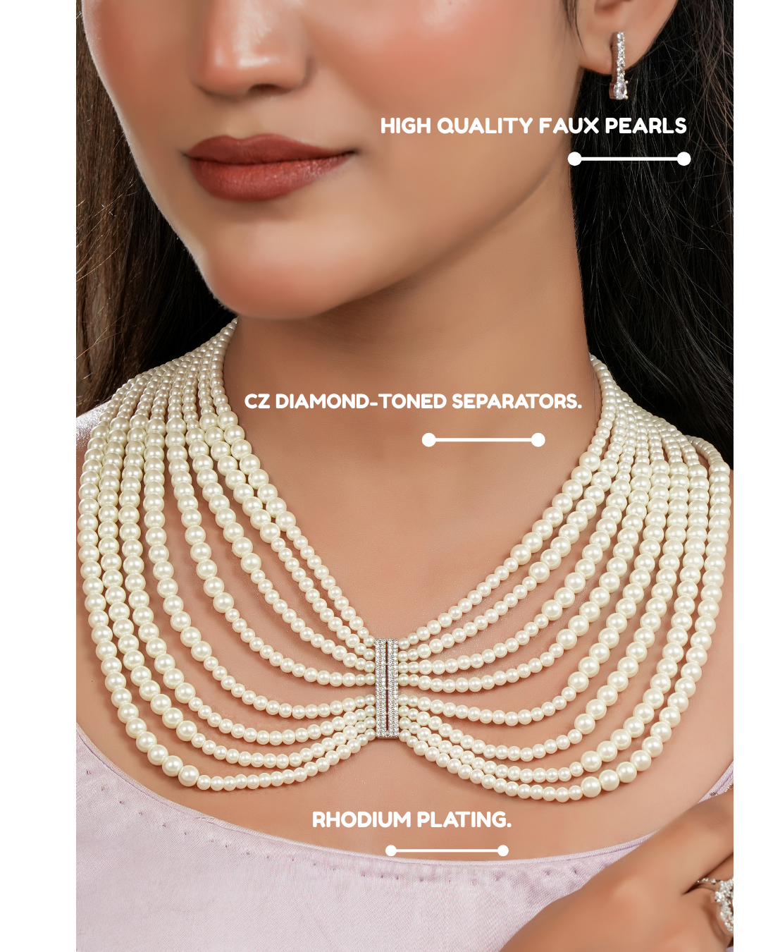 Maharani Sita Devi Pearl Necklace & Earring Set