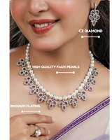 Maharani Indira Devi Pearl Necklace & Earring Set