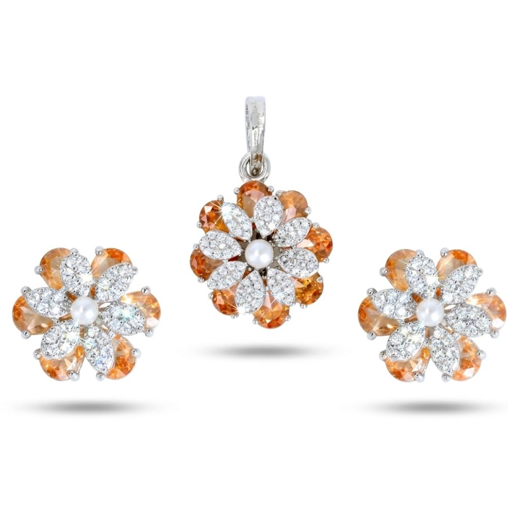 Blossom Beauty Flower Pendant Set