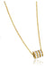 3 diamond necklace | 18K Gold Plated | Stainless Steel | Tarnish-Free | Waterproof | Demi-Fine