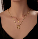 Dual Muse 18 KT Gold Plated Demi-Fine Necklace