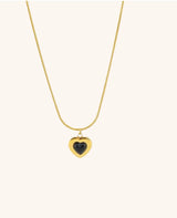 Luna Noir 18 KT Gold Plated Demi-Fine Necklace