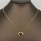 Luna Noir 18 KT Gold Plated Demi-Fine Necklace