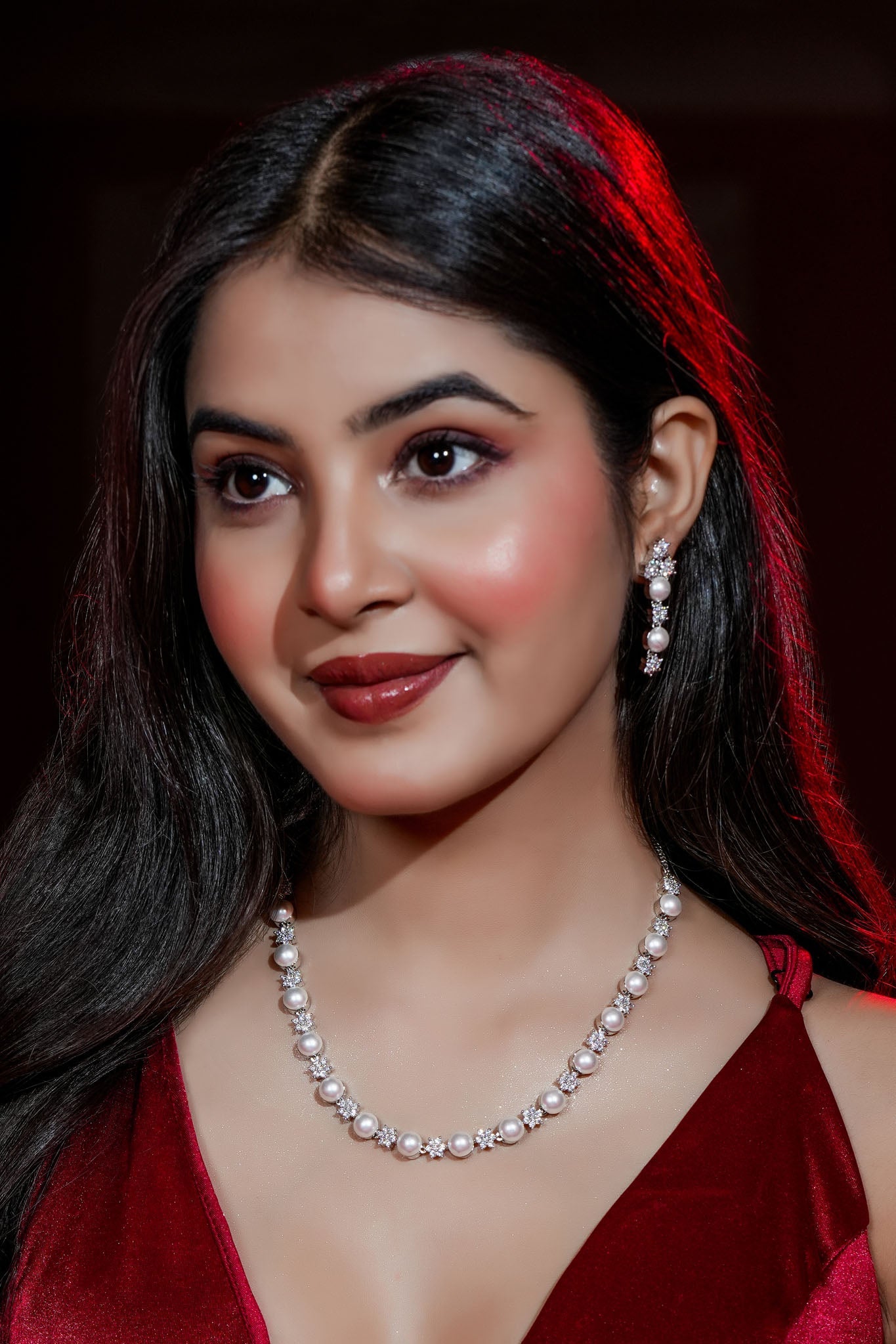 Starry Pearl Necklace & Earring Set