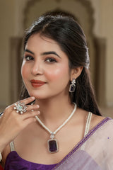 Princess Niloufer Pearl Necklace & Earring Set