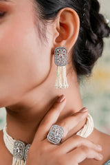 Maharani Mehtab Kaur Pearl Choker & Earring Set