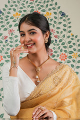 Paan-e-Moti Pearl Necklace + Earring Set