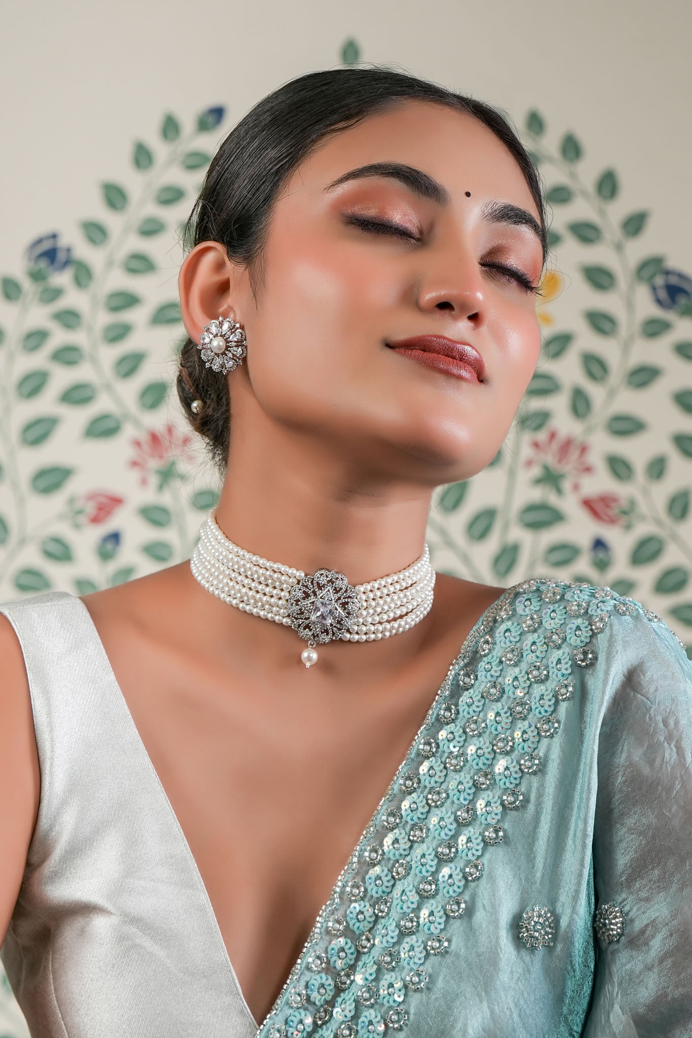 Pankhuri Pearl Choker & Earring Set