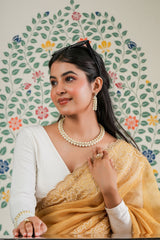 Noor-e-Taj Pearl Necklace & Earring Set