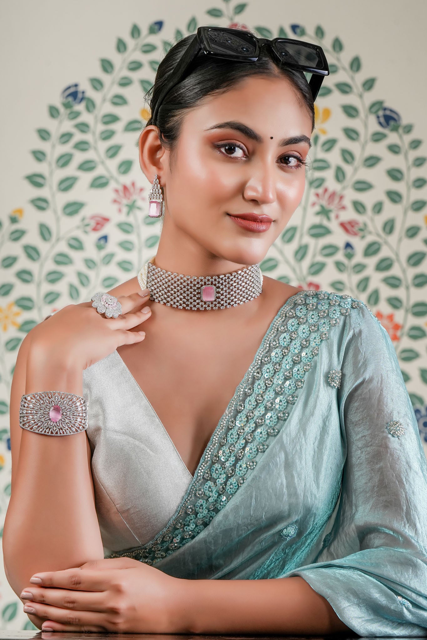 Blush Empress Pearl Choker & Earring Set