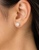 Ivory Glow Pearl Stud Earrings