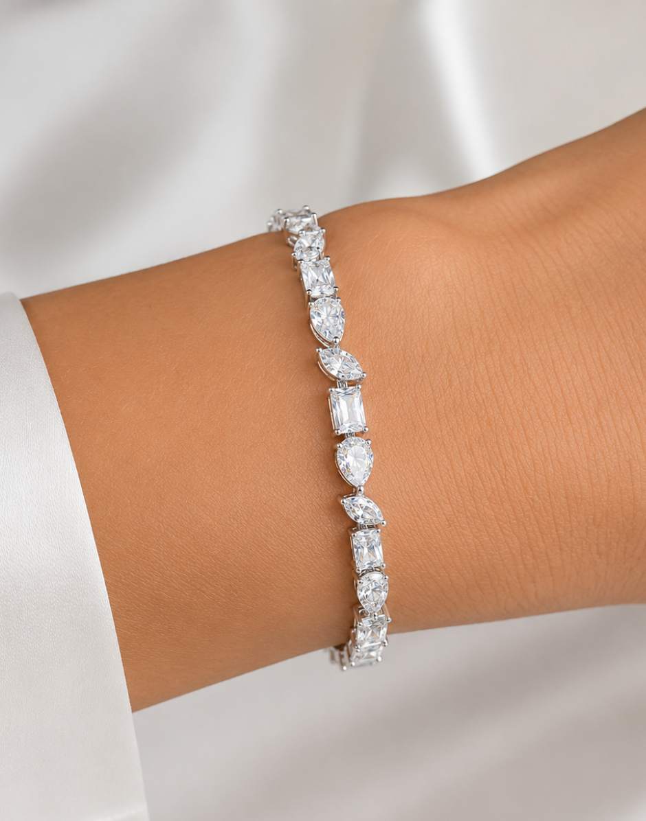 Frosted Royale Tennis Bracelet