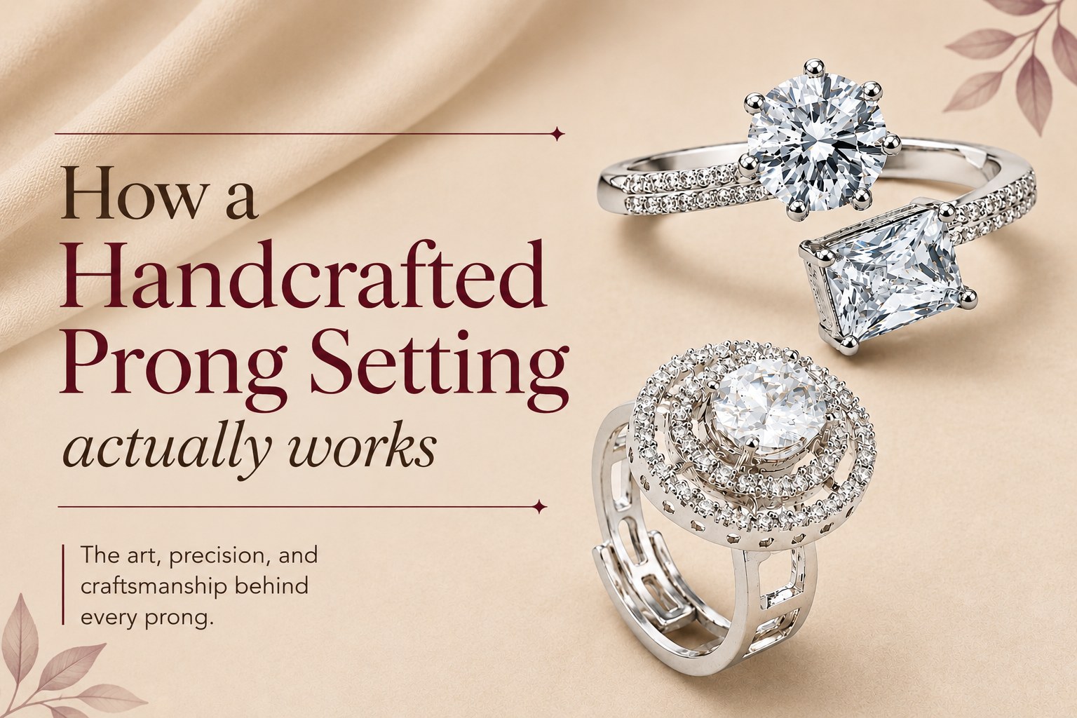 How a handcrafted prong setting actually works