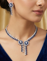 Royal Charm Floral Drop Necklace Set
