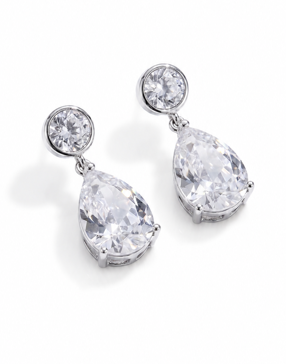 Snowflake Shine Drop Earrings