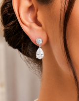 Snowflake Shine Drop Earrings