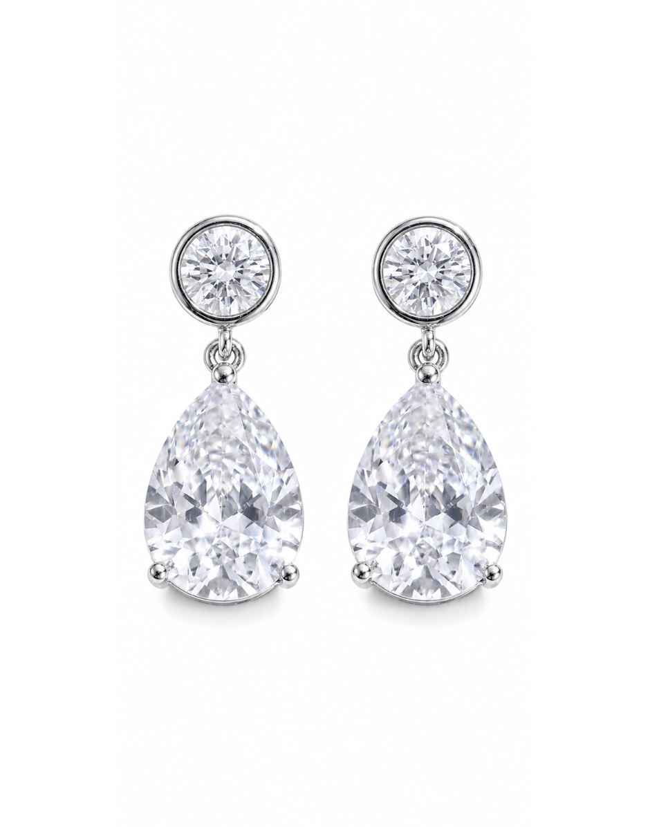 Snowflake Shine Drop Earrings