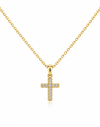 Divine Spark Gold-Plated Cross Pendant with Chain