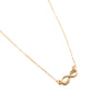 Infinity Pendant Necklace with Zircon Accents (18kt Gold Plated)