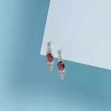 Elara Crystal Bloom Drop Earrings