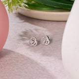 Trinity Glow Crystal Stud Earrings