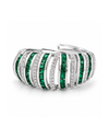 Opulent Layers Emerald Ring