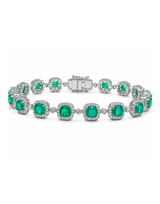 Imperial Russian Green Halo Bracelet