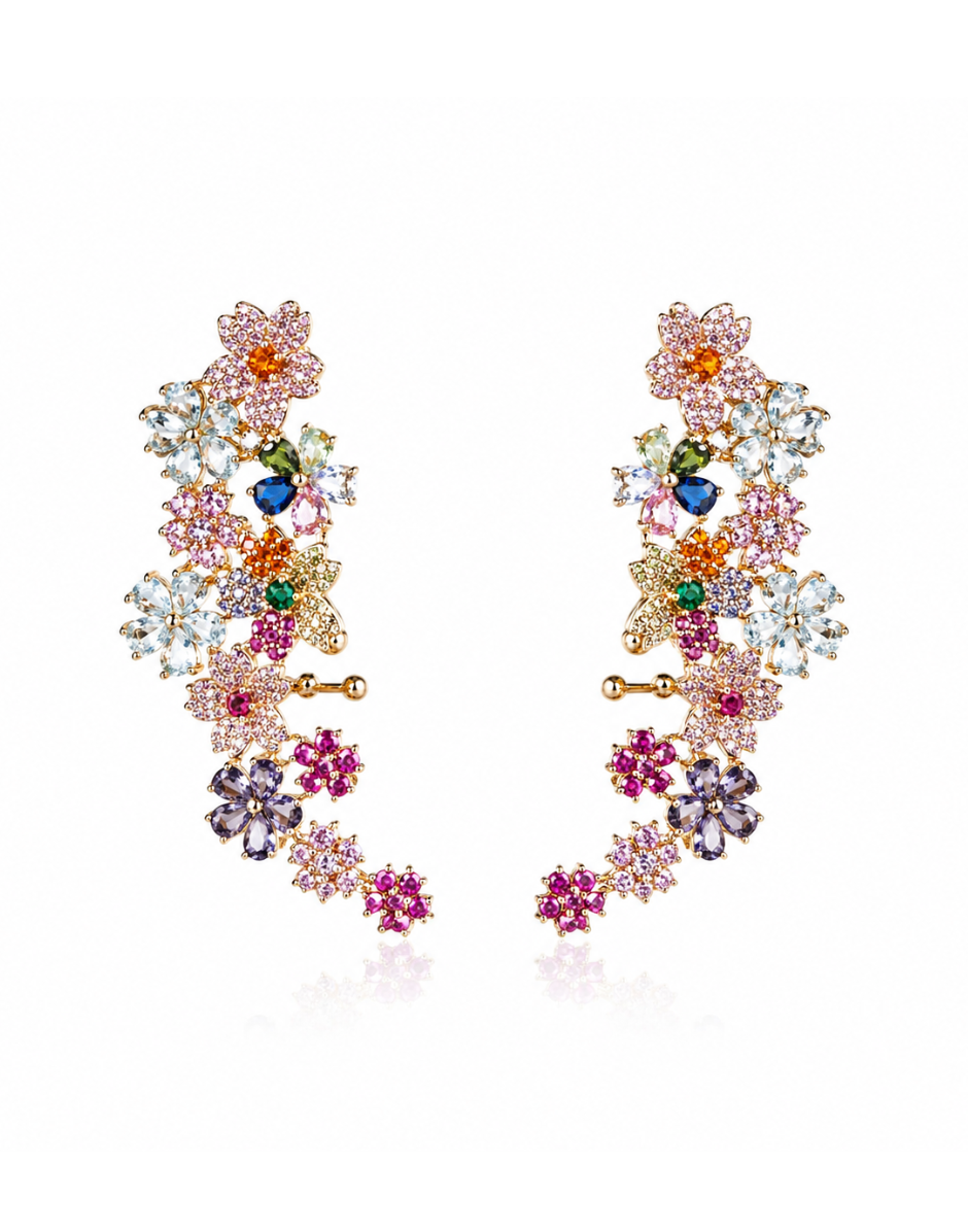 Rainbow Fleur Luxe Ear Cuffs