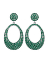 Luxe Verde Circle Statement Earrings