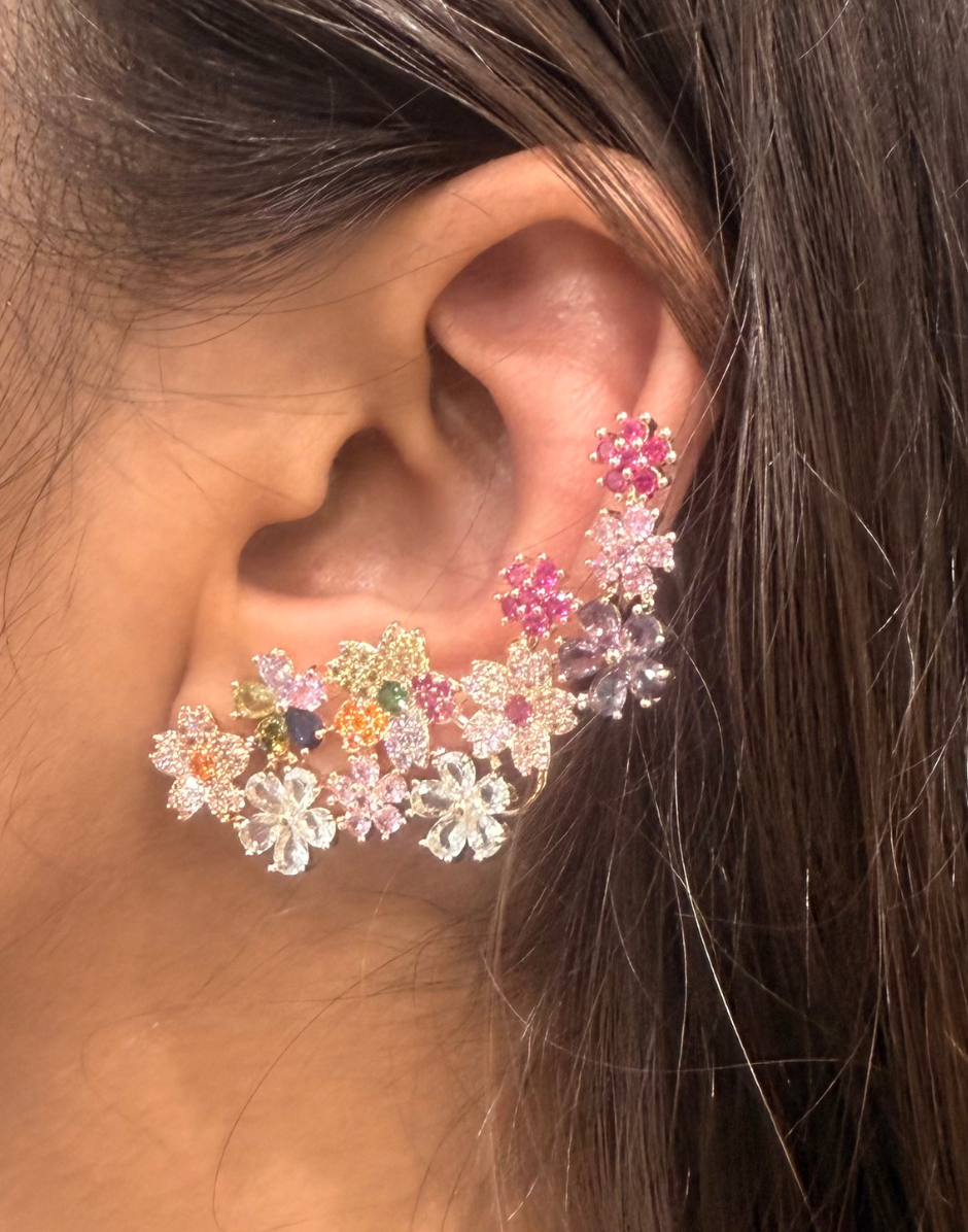 Rainbow Fleur Luxe Ear Cuffs