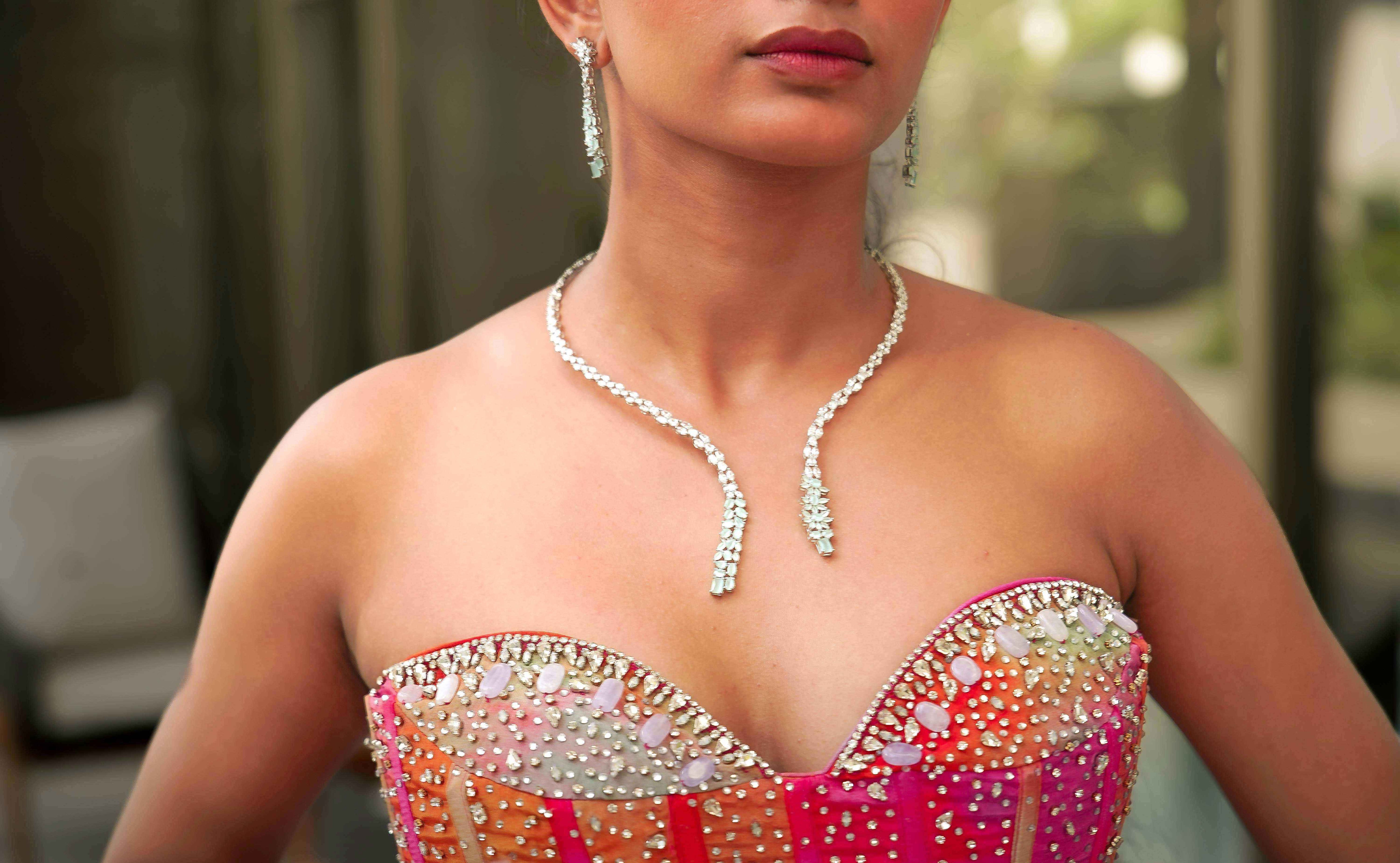 Elysian Vine Necklace & Earrings Set - Anoree