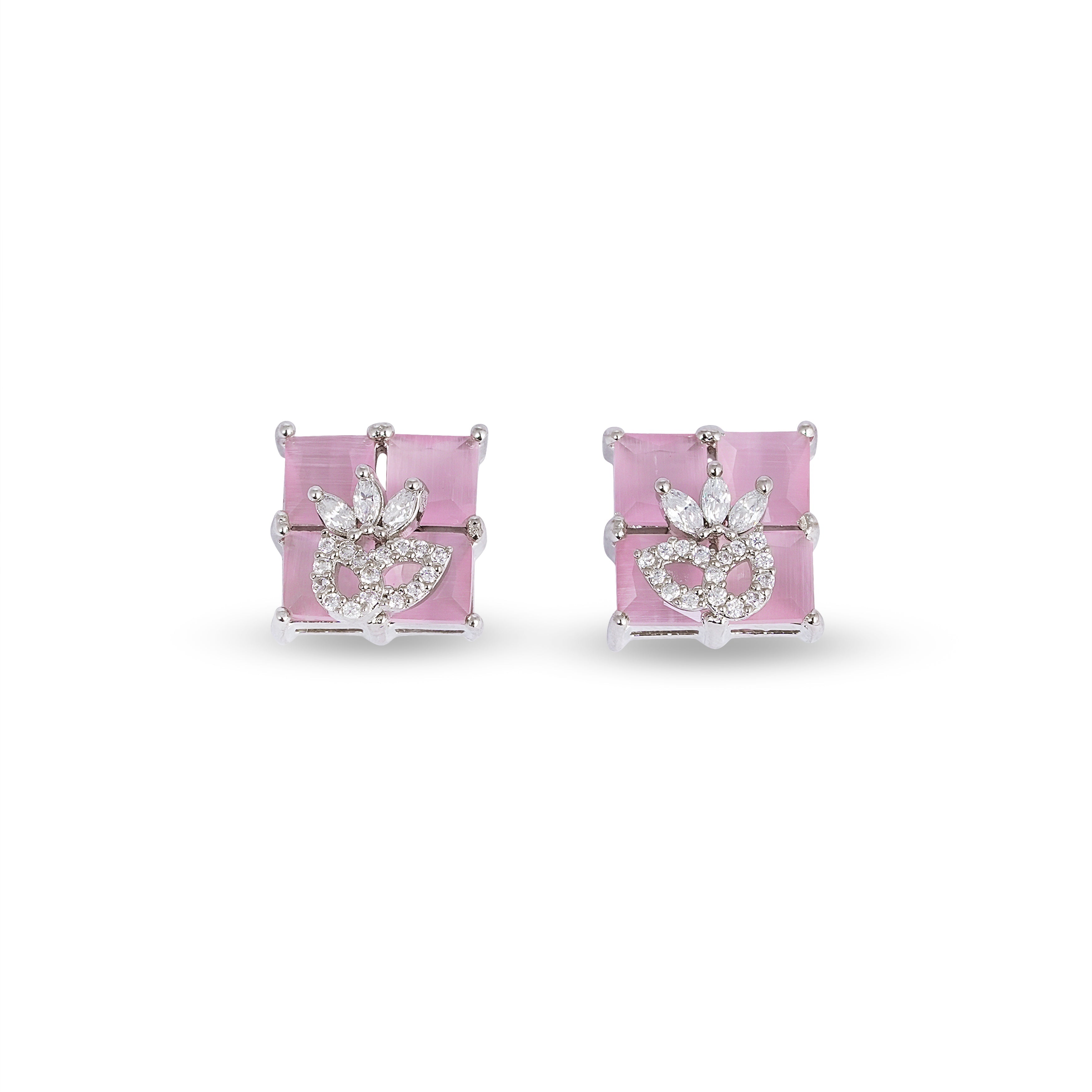 Blush Mosaic Pendant & Earrings Set - Anoree