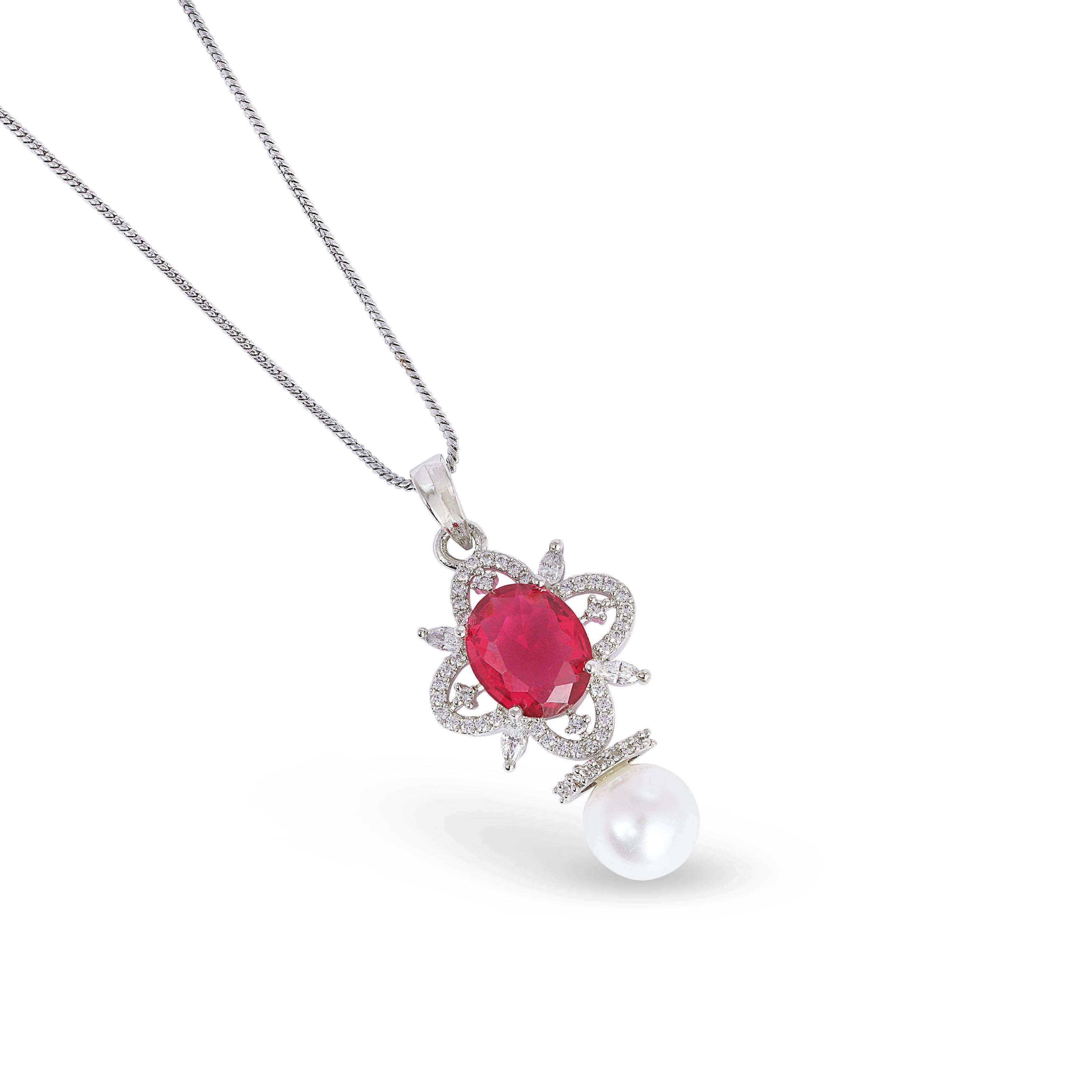 Rosé Regal Pendant & Earrings Set - Anoree