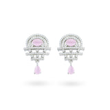 Pink Parabola Pendant & Earrings Set - Anoree
