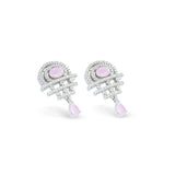 Pink Parabola Pendant & Earrings Set - Anoree