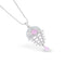 Pink Parabola Pendant & Earrings Set - Anoree