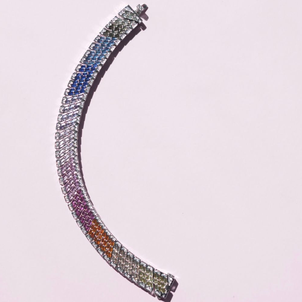 Chromatic Elegance Tennis Bracelet