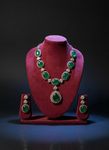 Rani Vilas Moissanite Necklace Set and Earrings