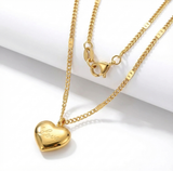 Dainty Heart Pendant with Chain 18KT Gold Plated Demi-Fine Necklace