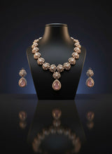 Pushpika Moissanite Kundan Necklace Set and Earrings