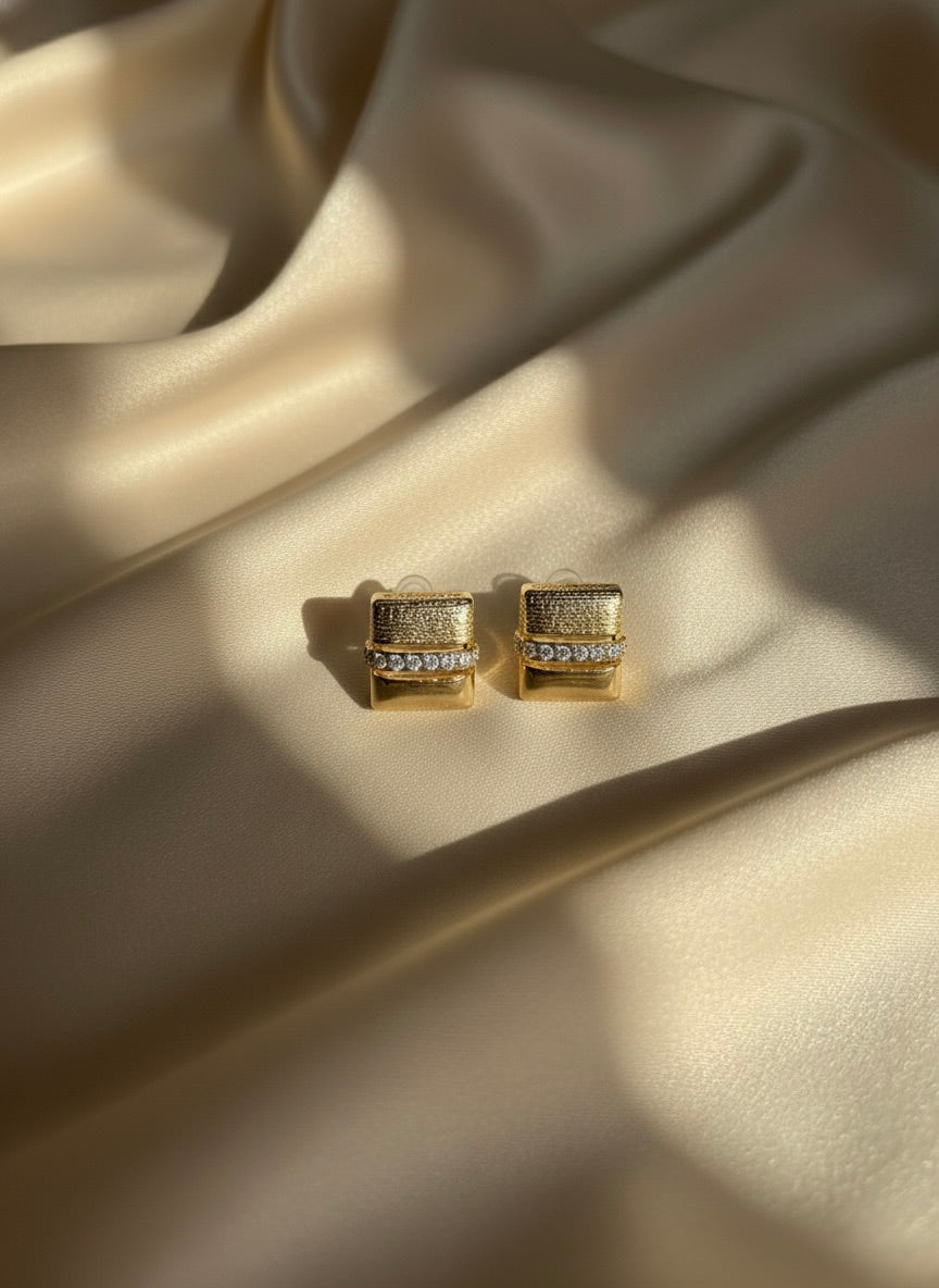 Veritas Earrings 18 KT Gold Plated Demi-Fine Earrings