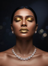 Suhana Sanjh Moissanite Necklace Set and Earrings