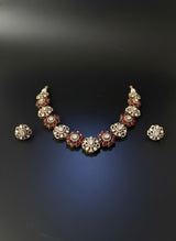 Amaltaas Royal Moissanite Necklace Set and Earrings