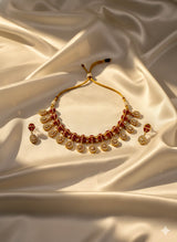 Sunehri Moissanite Necklace Set and Earrings