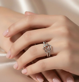 Anoree Twin Heart Sparkle Adjustable Ring