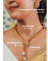 Paan-e-Moti Pearl Necklace + Earring Set