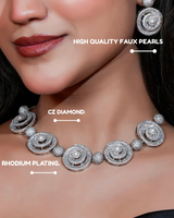 Swirl-e-Noor Pearl Necklace & Earring Set