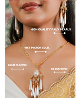 Pearl Chandelier Pearl Pendant & Earring Set